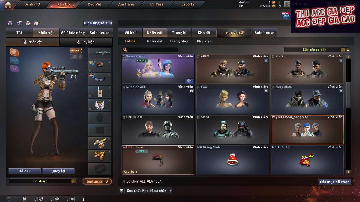 shop acc cf uy tin gia re